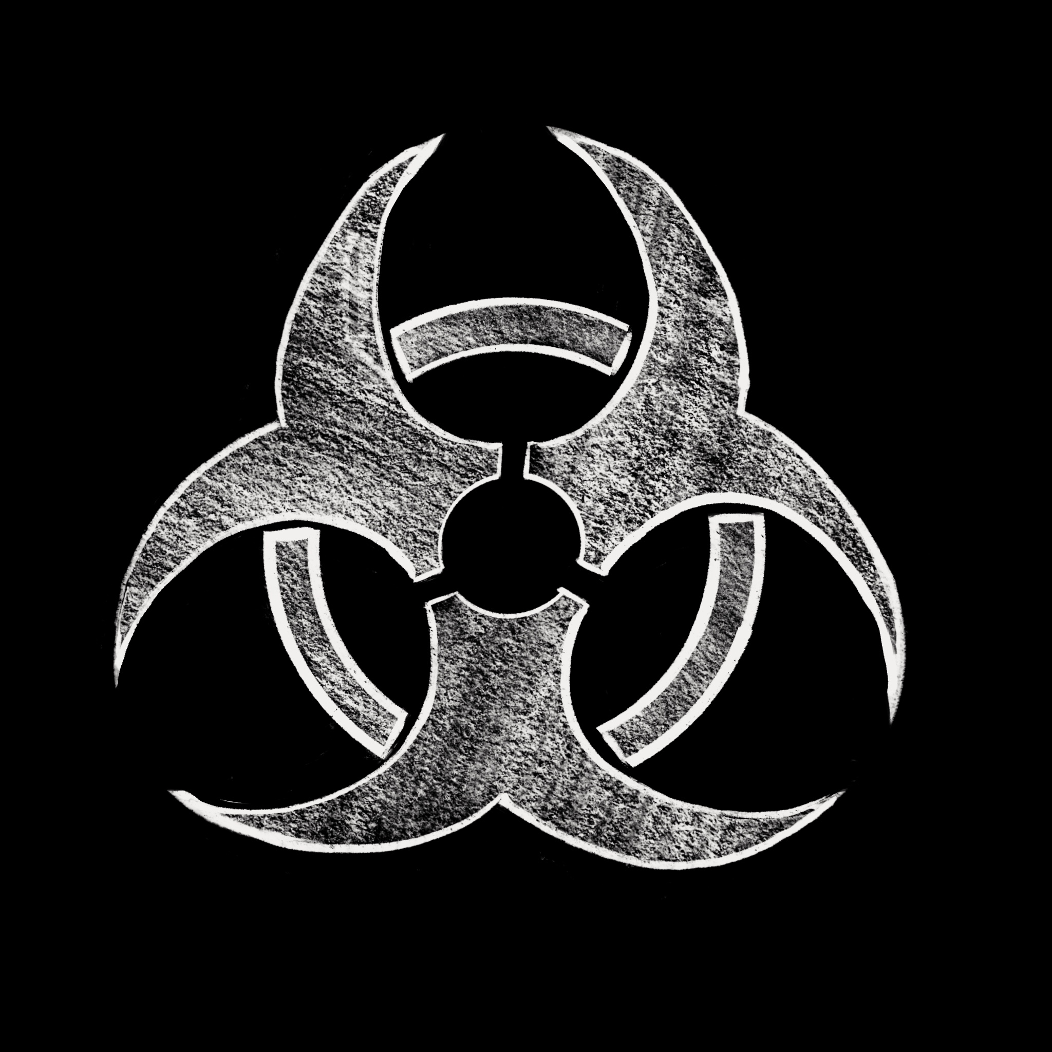 Anna Hernandez’s drawing of a biohazard symbol